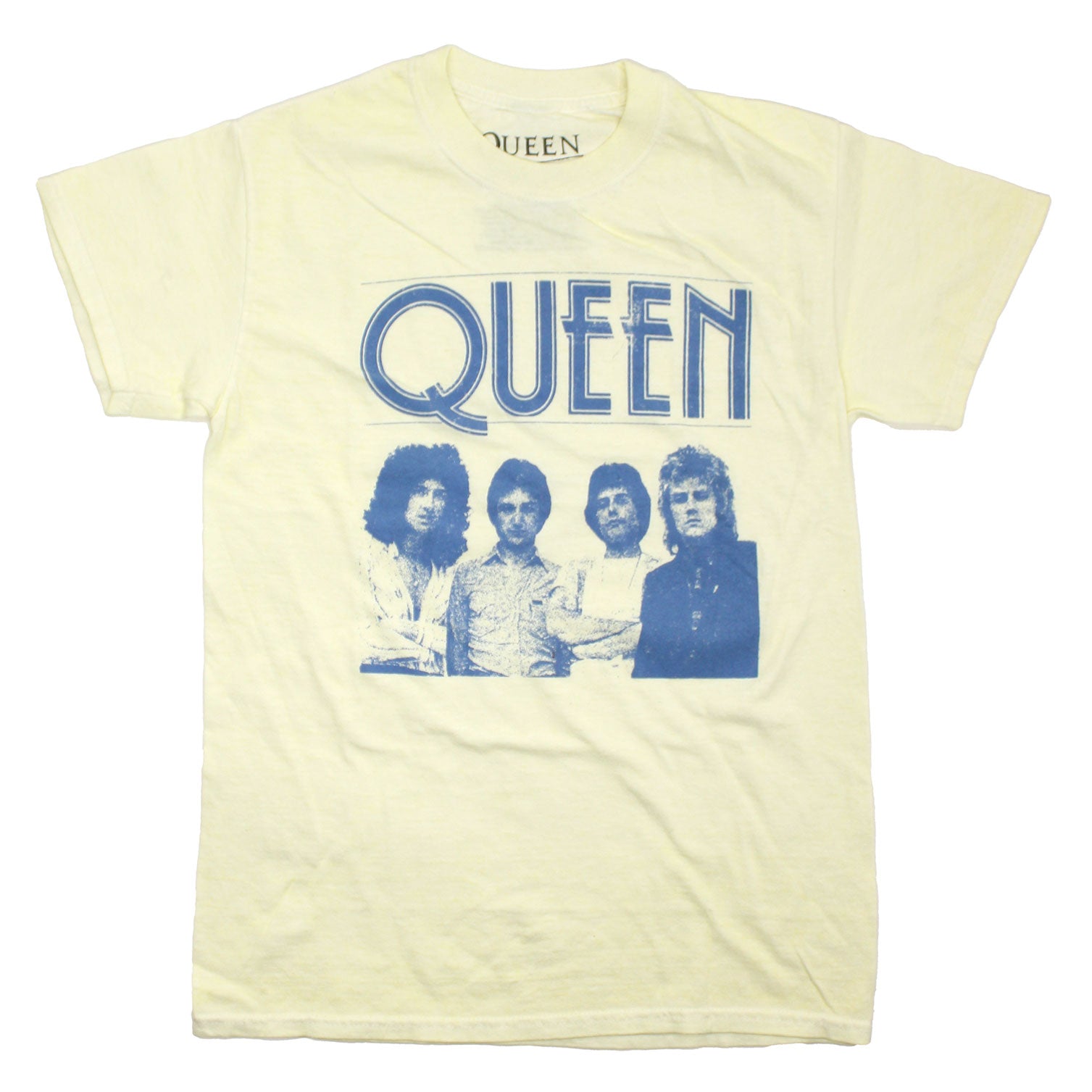 Queen Blue Band Photo & Logo T-shirt
