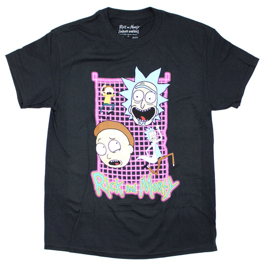 Rick And Morty Neon Squares Tee T-shirt Front