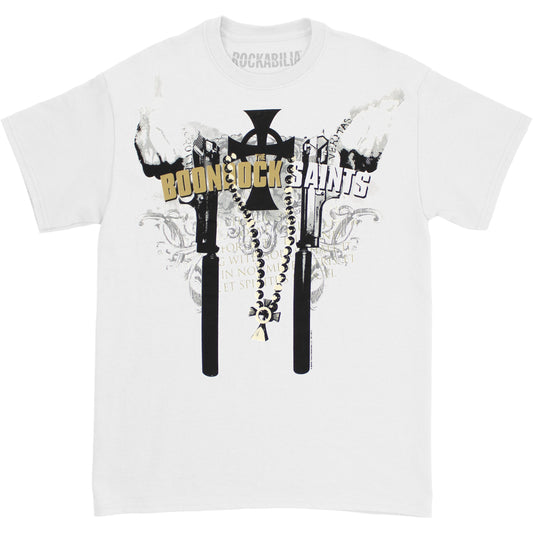Boondock Saints Cross On Chain White Tee T-shirt Front