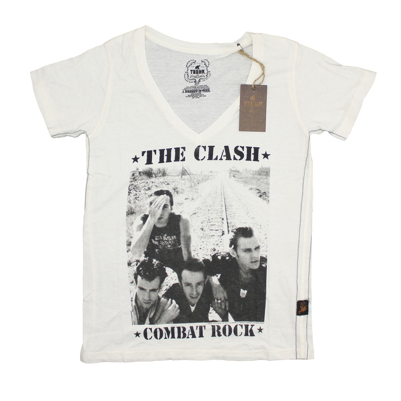 Clash Combat Rock V-Neck by TRUNK LTD Vintage T-shirt