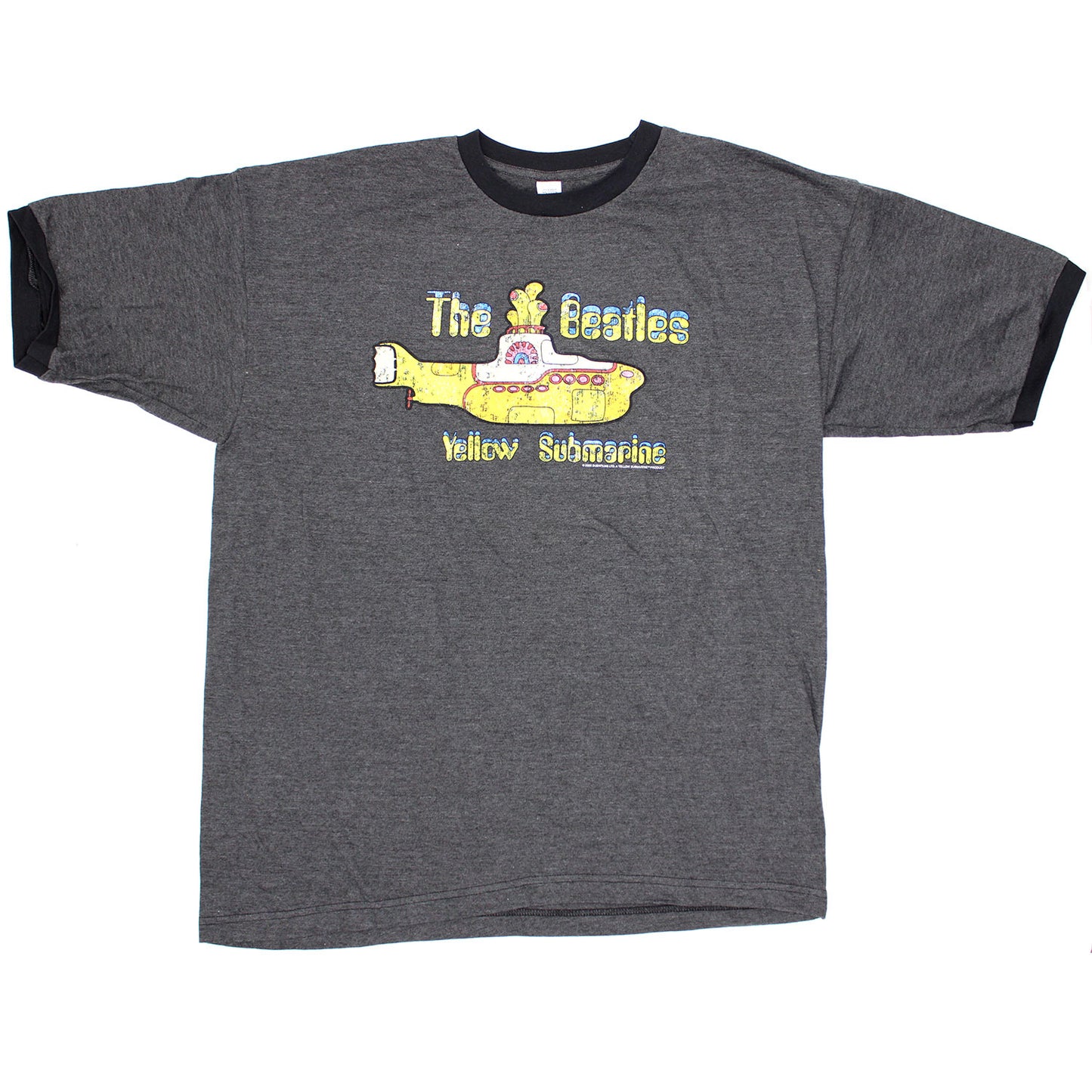 Yellow Submarine Heather Black & Charcoal Ringer T-shirt
