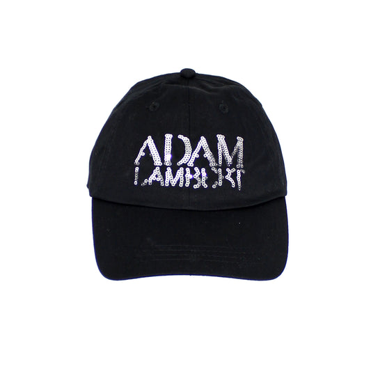 Adam Lambert Silver Sequins Logo Baseball Cap Front