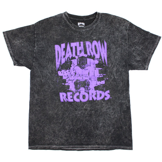 Death Row Records Purple Logo Stonewash Tee Vintage T-shirt Front