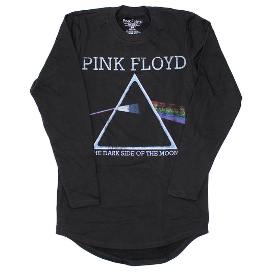 Pink Floyd Distressed Rainbow Terry Long Sleeve Tunic Long Sleeve Front