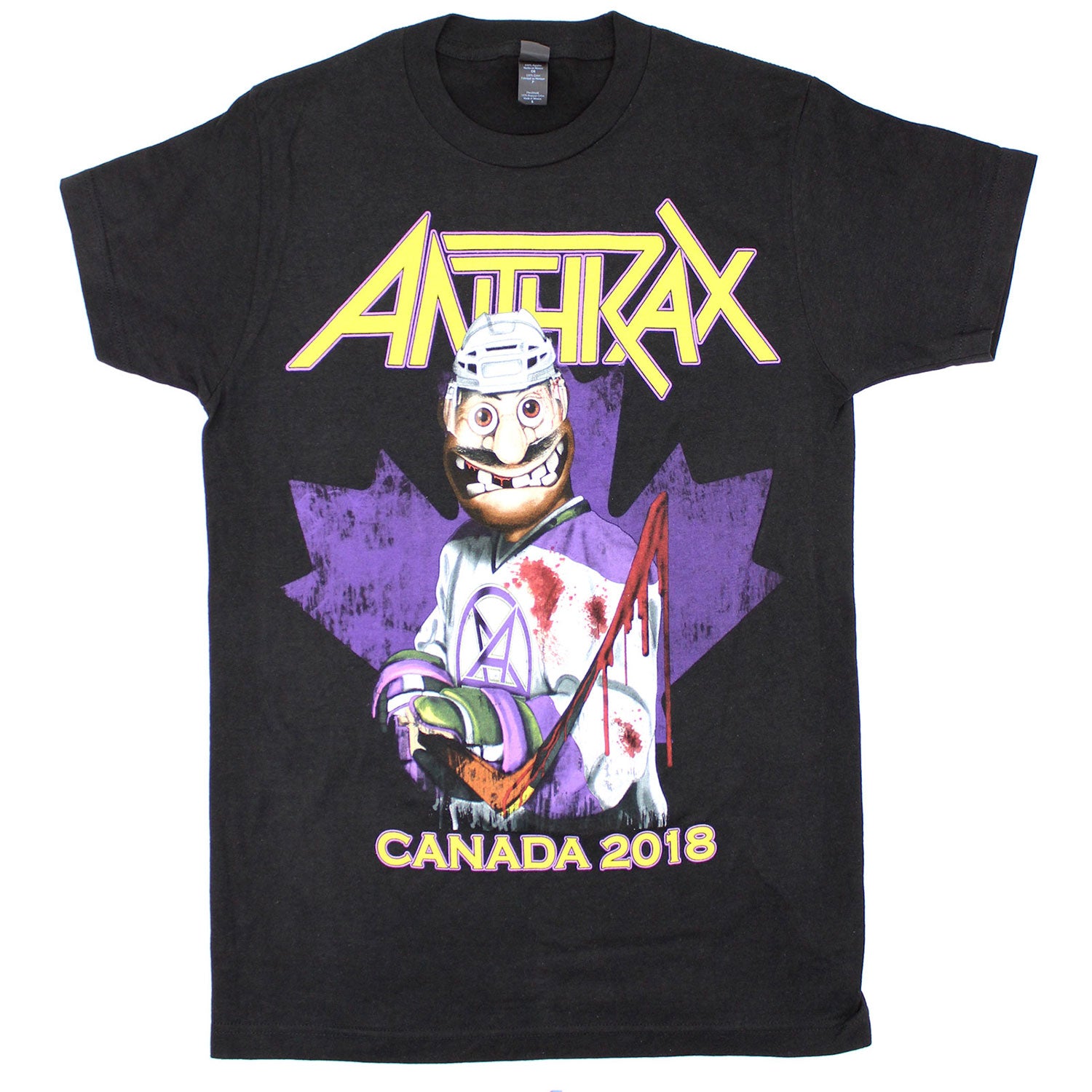 Anthrax Canada 2018 T-shirt Front