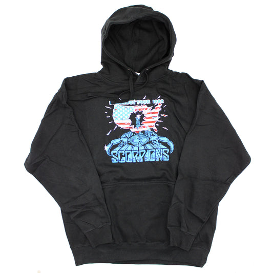 Scorpions Blackout 1982 USA Tour Pull Over Hooded Fleece Hooded Sweatshirt Front