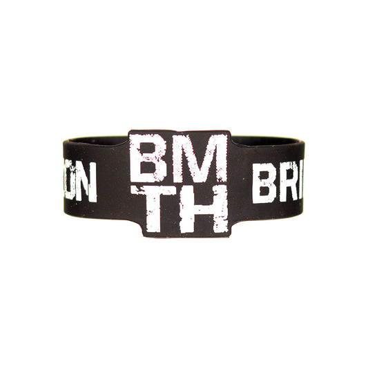 Bring Me The Horizon Die Cut BMTH & Logo Rubber Bracelet Front