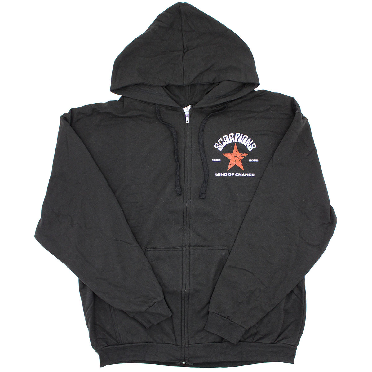 Scorpions Wind Of Change Zip Up Hooded Fleece Zippered Hooded Sweatshirt Front