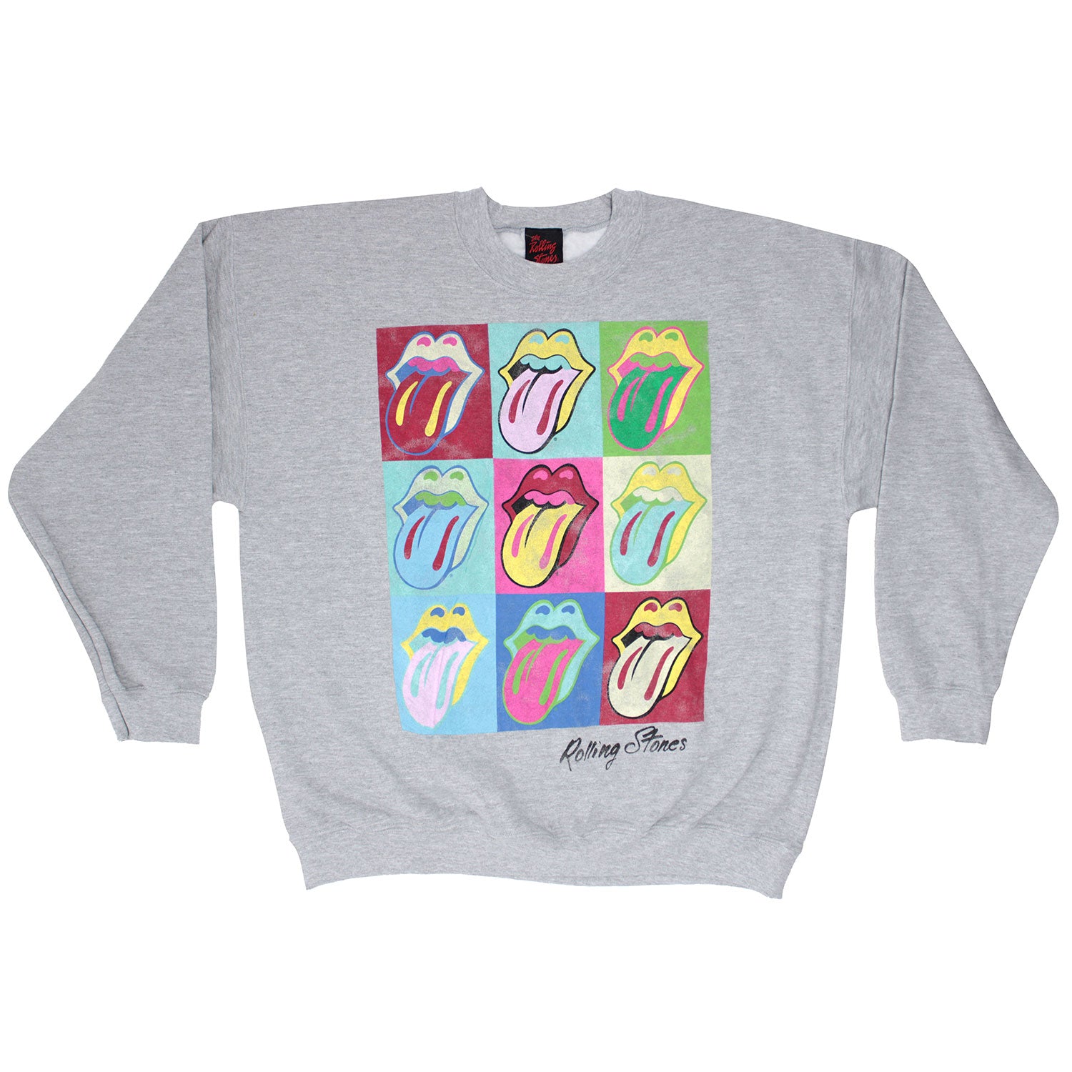 Rolling Stones Warhol Tongues Crew Neck Fleece Sweatshirt