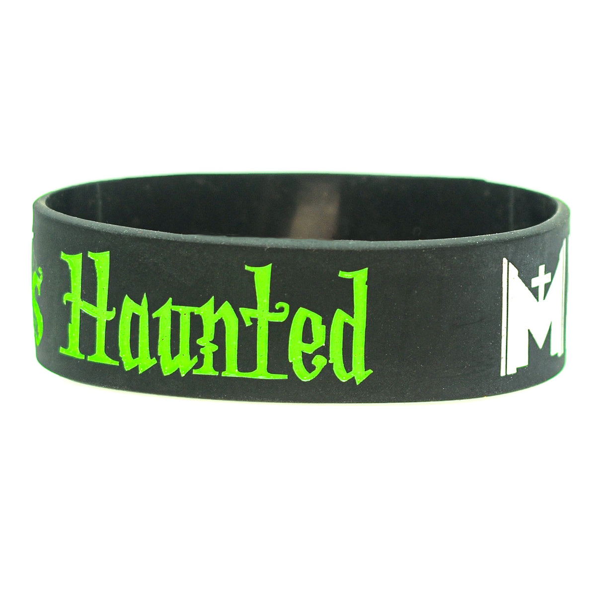 Motionless In White Haunted Silicone Wristband Rubber Bracelet Back