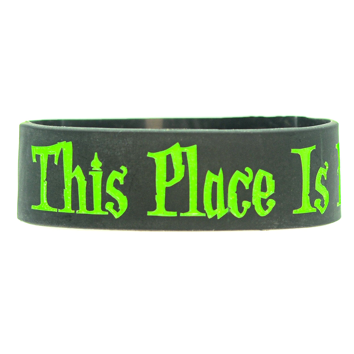Motionless In White Haunted Silicone Wristband Rubber Bracelet Front