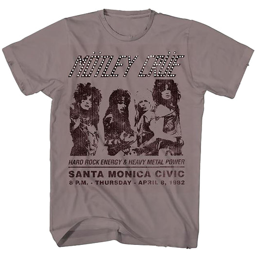 Motley Crue Santa Monica Vintage T-shirt Front