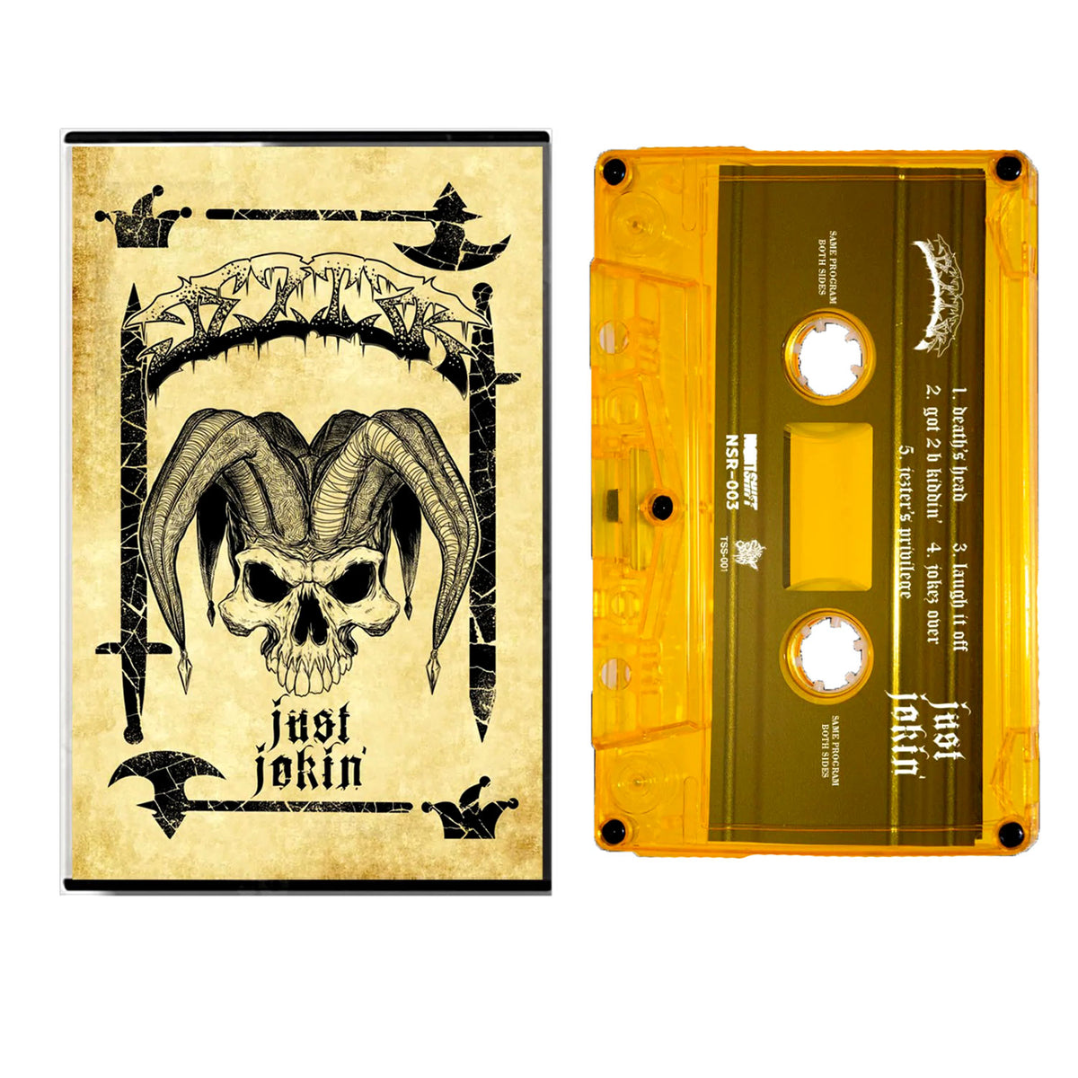 Jezter Just Jokin' cassette Night Shift Yellow Cassette Tape Front