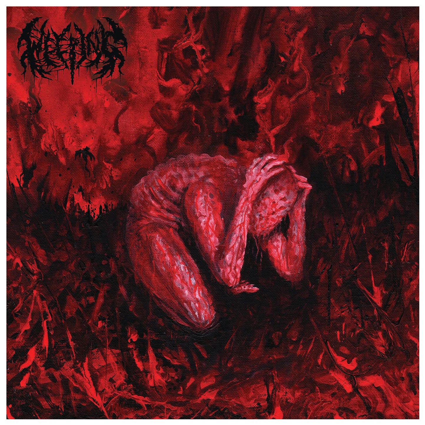 Weeping Ethereal Suffering In The Light of God 12" red & black swirl Vinyl Back