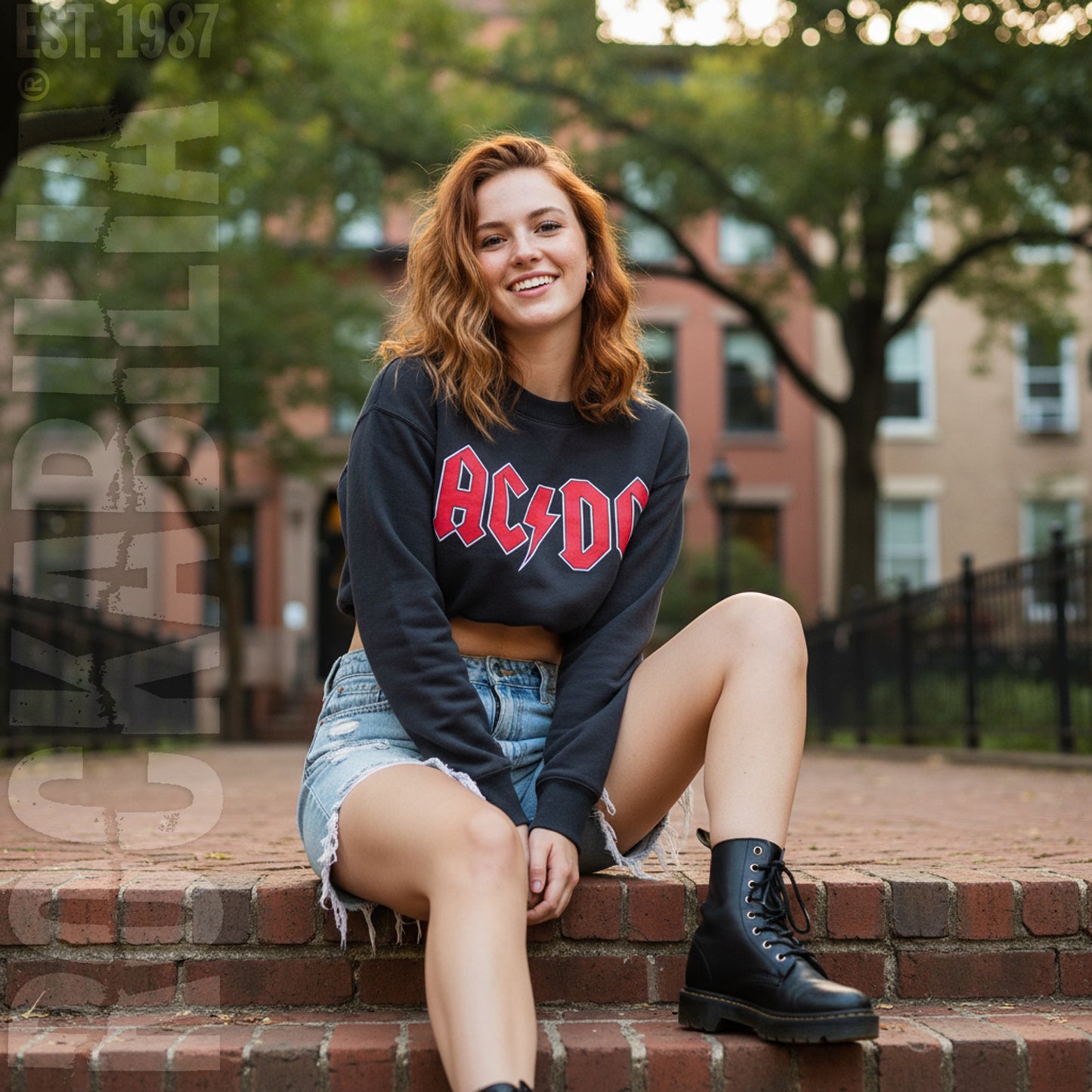 Red, Black & White Logo by Topten Junior Top