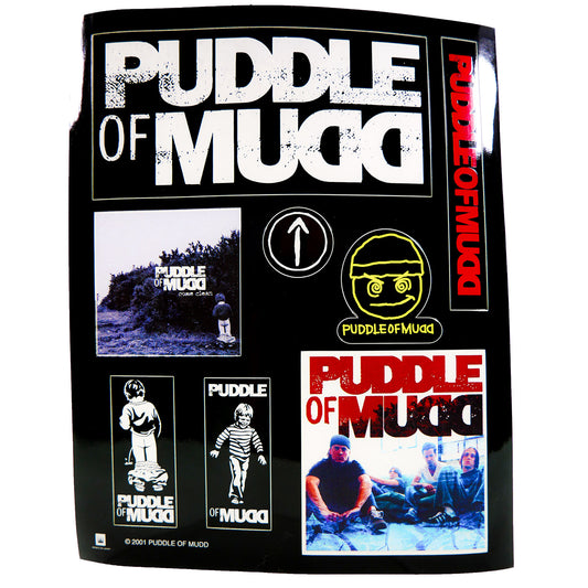 Puddle Of Mudd 8 Piece Sticker Sheet Sticker Set Front