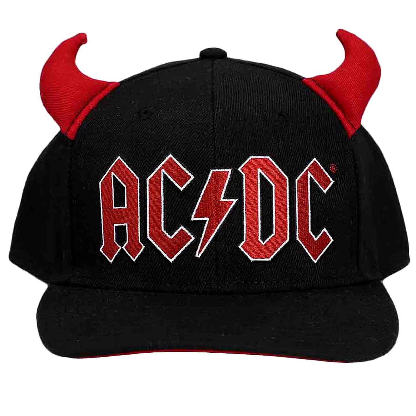 AC/DC Horn Pre-Curved Bill Snapback Baseball Cap Front