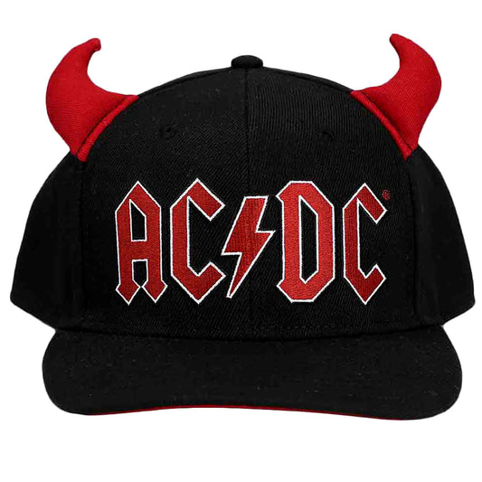 AC/DC Horn Pre-Curved Bill Snapback Baseball Cap Front