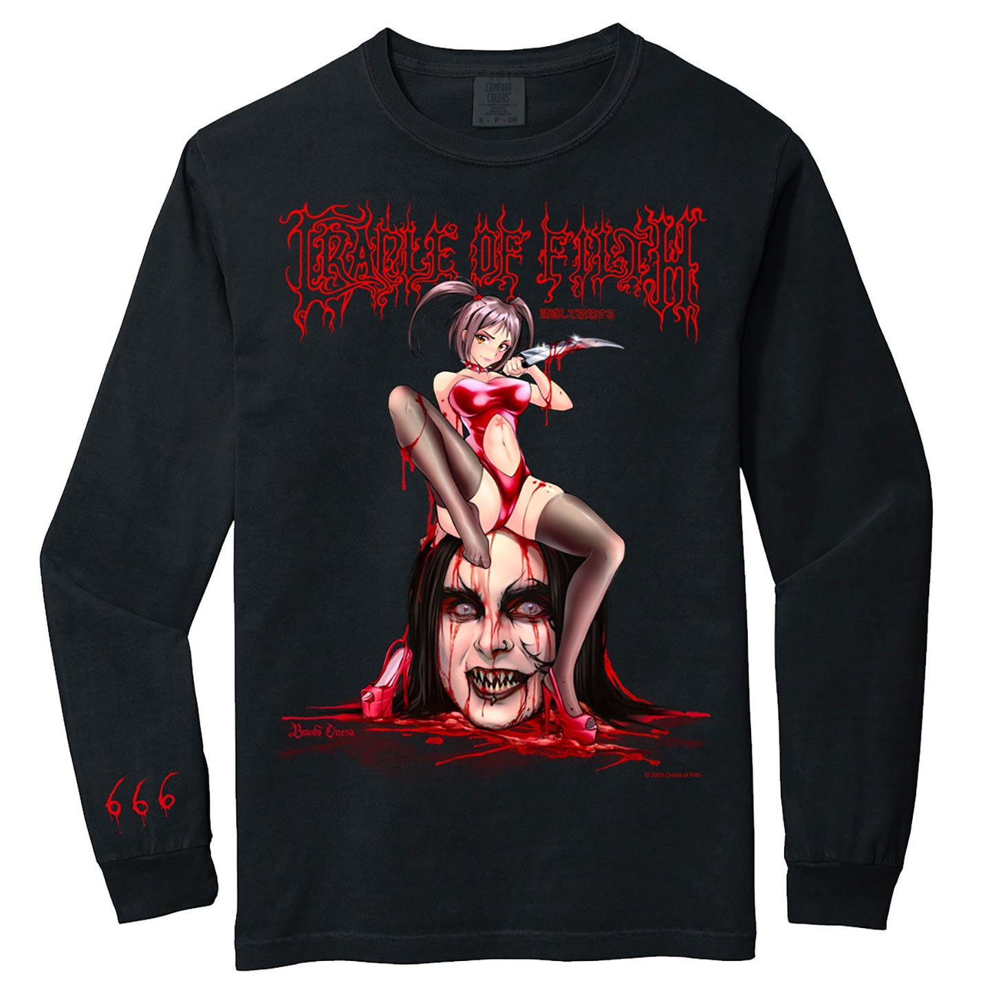 Cradle Of Filth Seduce And Destroy by Brando Chiesa Long Sleeve Front