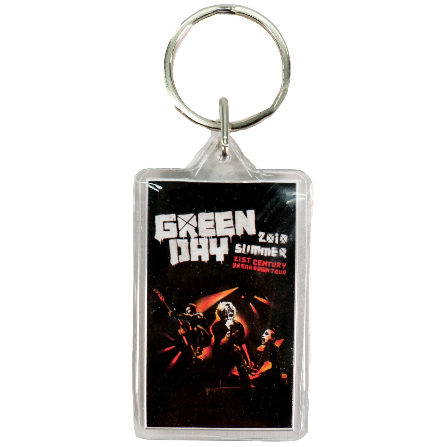 Green Day 2010 Summer 21st Century Breakdown Tour Plastic Key Chain Back