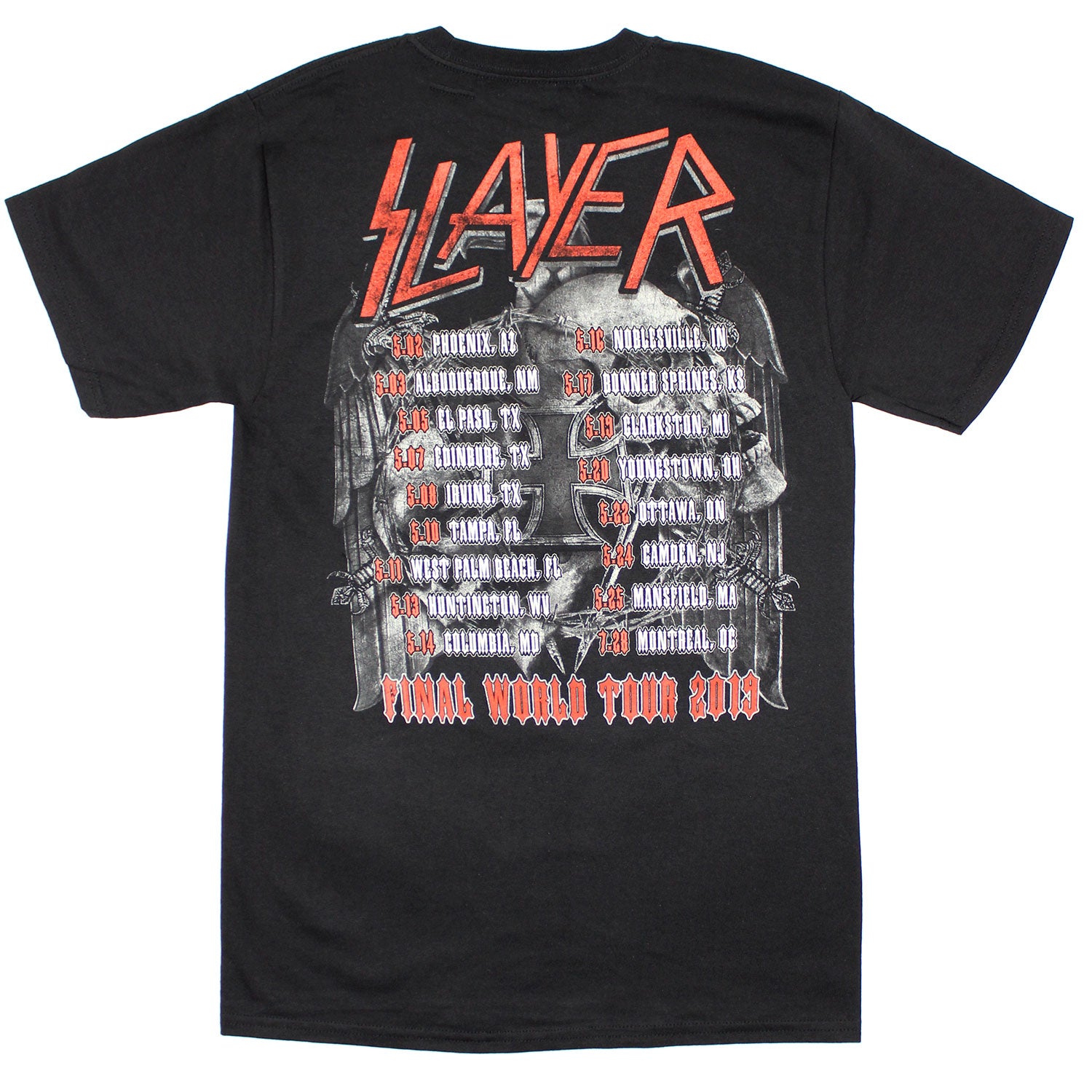 Slayer Final World Tour 2019 T-shirt Back