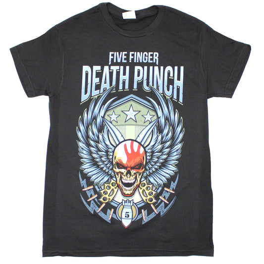 Five Finger Death Punch Wingshield 2018 Tour Cities T-shirt Front