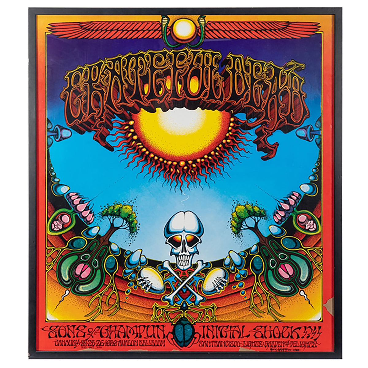 Grateful Dead Sons Of Champlin Initial Shock!!!! Tin Concert Sign Front