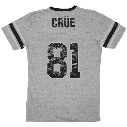 Motley Crue Obit Skull V-Neck Football Jersey Footbal  Jersey Back