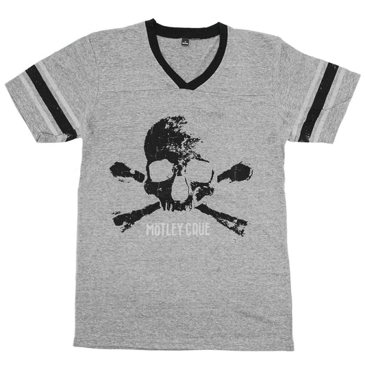Motley Crue Obit Skull V-Neck Football Jersey Footbal  Jersey Front
