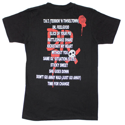 Motley Crue Dr. Feelgood Songs on Back Tee T-shirt Back