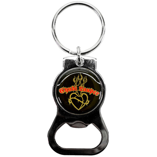 Cyndi Lauper Sacred Heart Logo Key Chain Bottle Opener Front