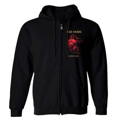 Red Fang Only Ghosts Zippered Hooded Sweatshirt Front