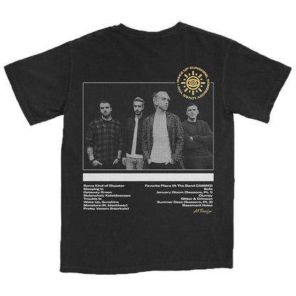 All Time Low Wake Up Sunshine Track List T-shirt Back