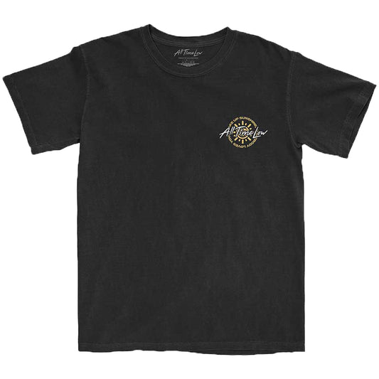 All Time Low Wake Up Sunshine Track List T-shirt Front