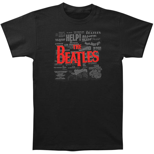 Beatles Titles & Logos T-shirt Front