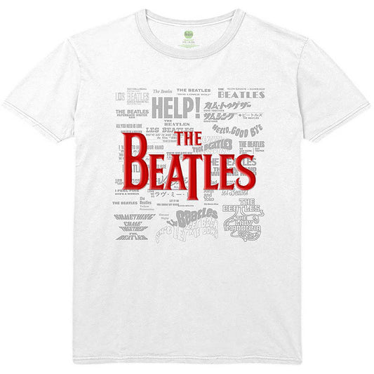 Beatles Titles & Logos T-shirt Front