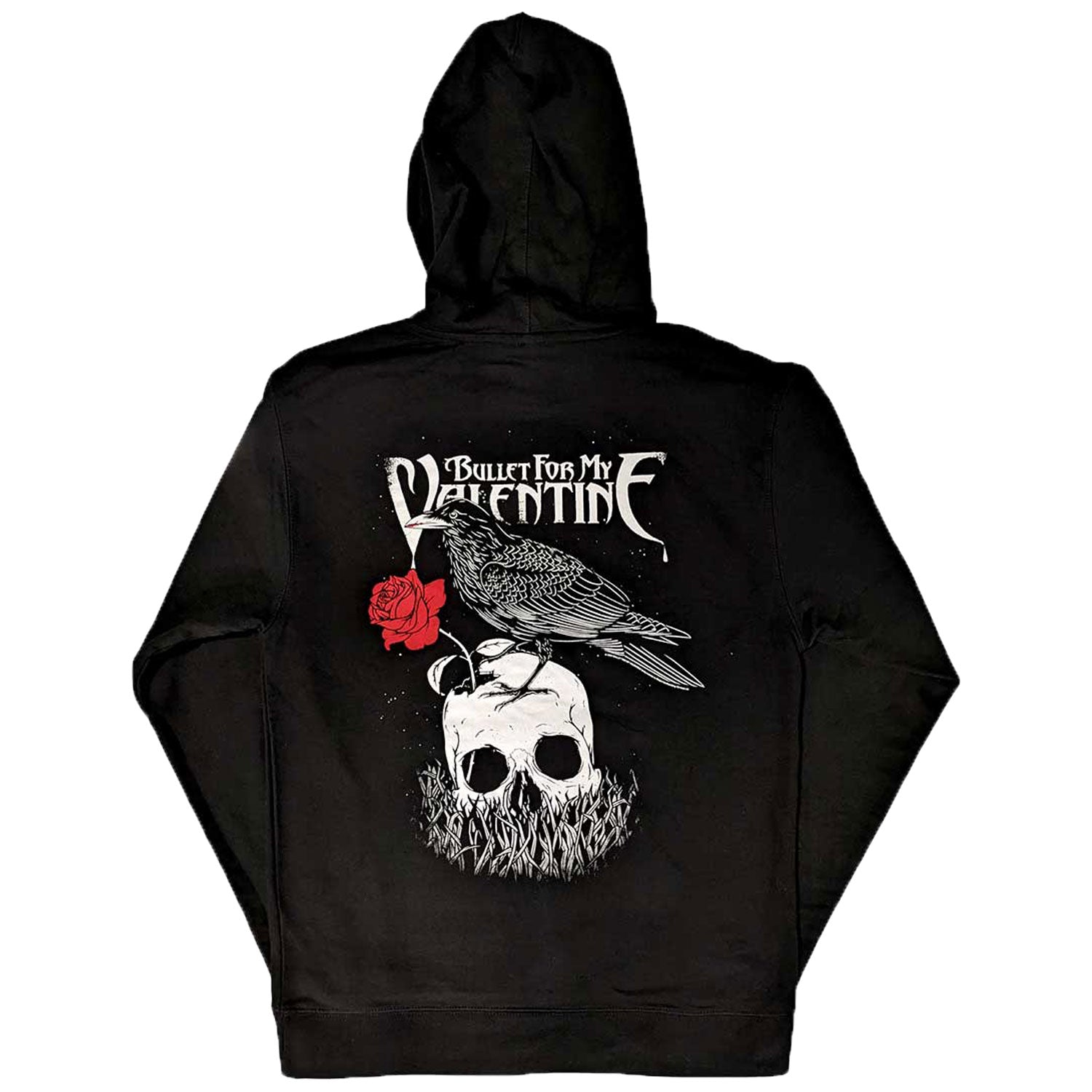 Bullet For My Valentine Logo & Raven Hooded Sweatshirt Back