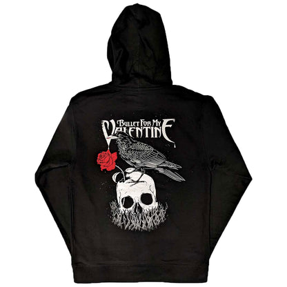 Bullet For My Valentine Logo & Raven Hooded Sweatshirt Back