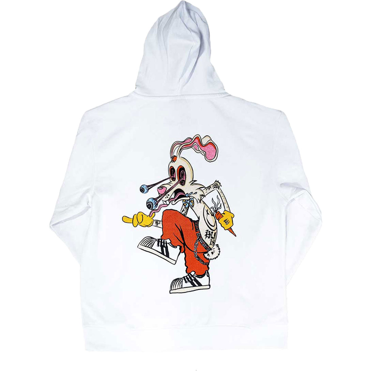 Blink 182 Roger Rabbit Zippered Hooded Sweatshirt Back