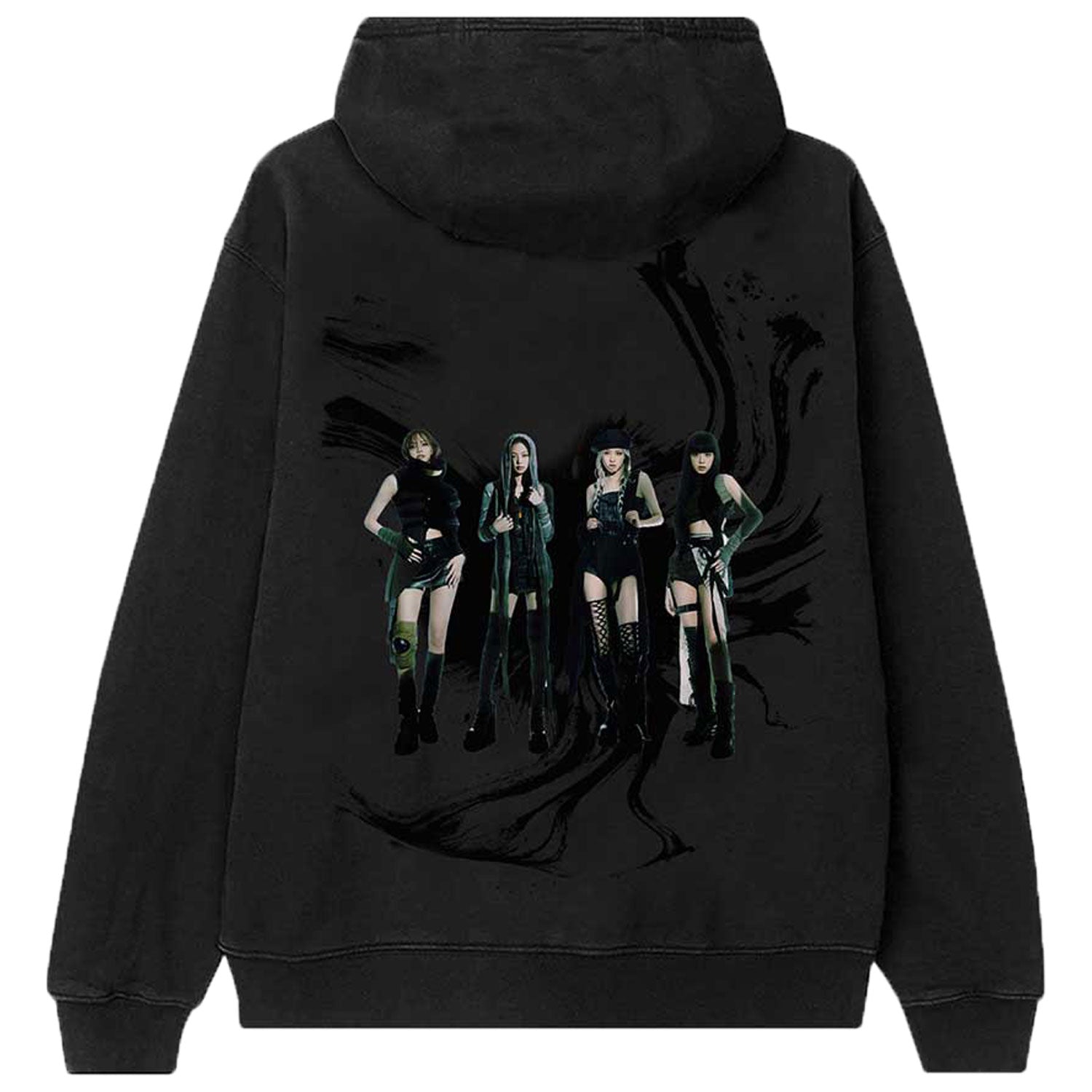 BlackPink Pink Venom Oil Stroke Hooded Sweatshirt Back