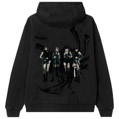 BlackPink Pink Venom Oil Stroke Hooded Sweatshirt Back