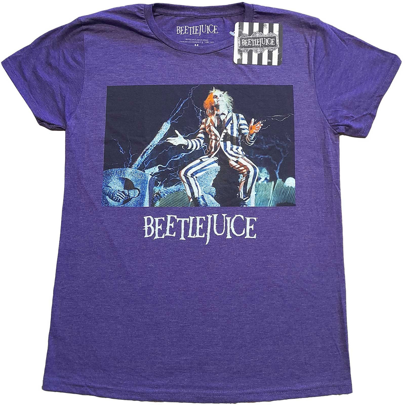 Beetlejuice Sitting On A Tombstone T-shirt
