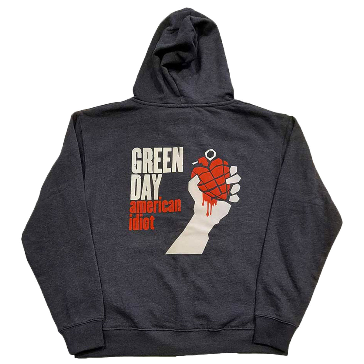 Green Day American Idiot Zippered Hooded Sweatshirt Back