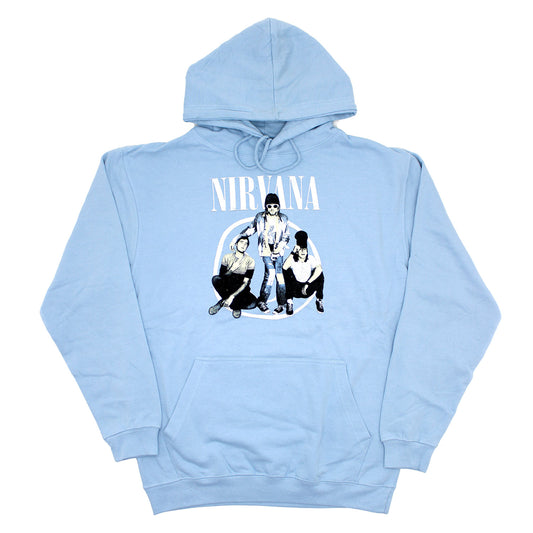 Nirvana Trapper Hat Photo Hooded Sweatshirt Front