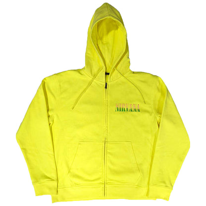 Nirvana Sorbet Ray Smiley Zippered Hooded Sweatshirt