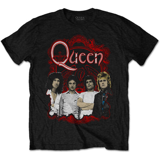 Queen Ornate Crest Photo T-shirt Front