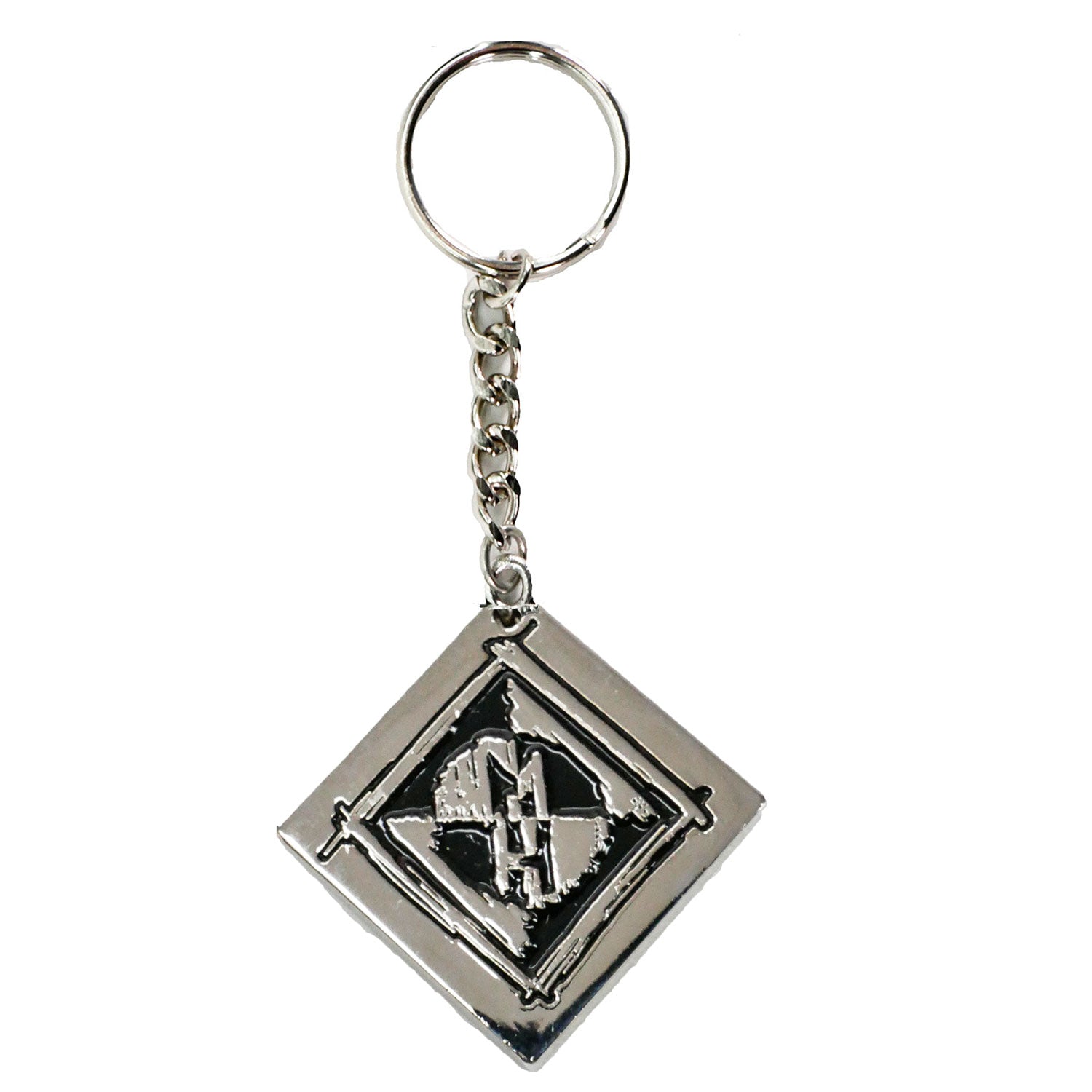 Black & Silver MH Diamond Logo Metal Key Chain