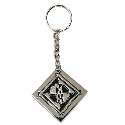 Black & Silver MH Diamond Logo Metal Key Chain
