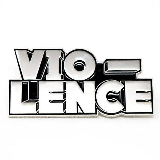 Vio-Lence Logo Enamel Pin Pewter Pin Badge