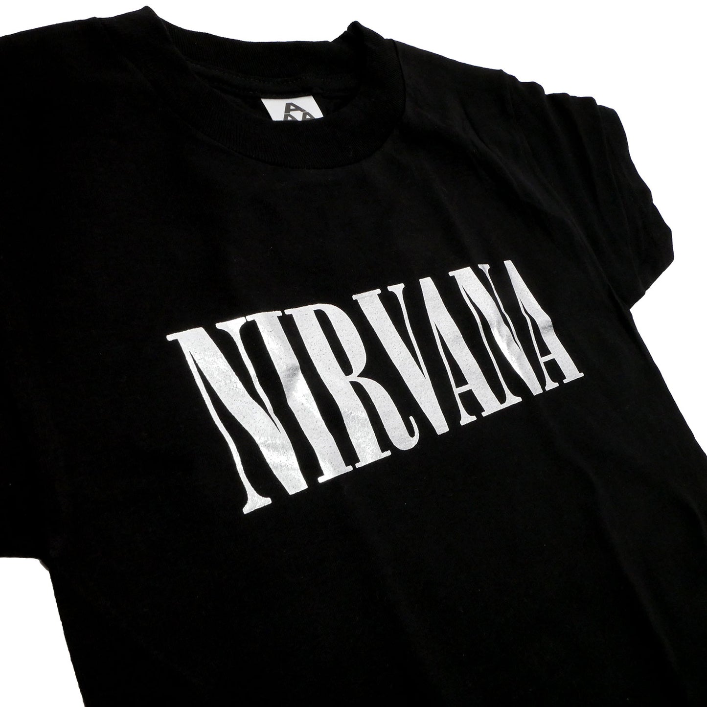 Nirvana Youth Silver Foil Logo Childrens T-shirt Back